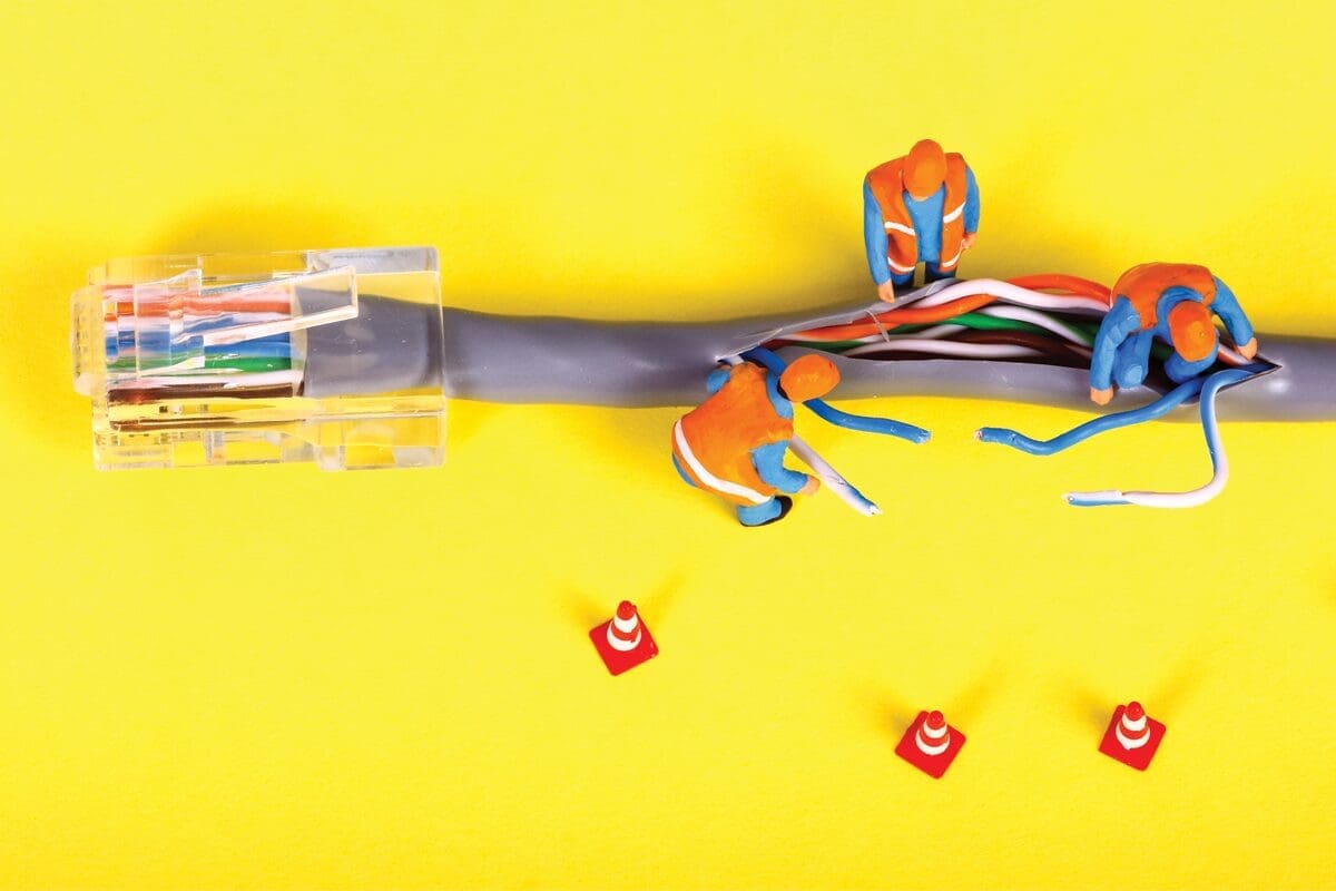 An illustrative concept of broken connectivity.